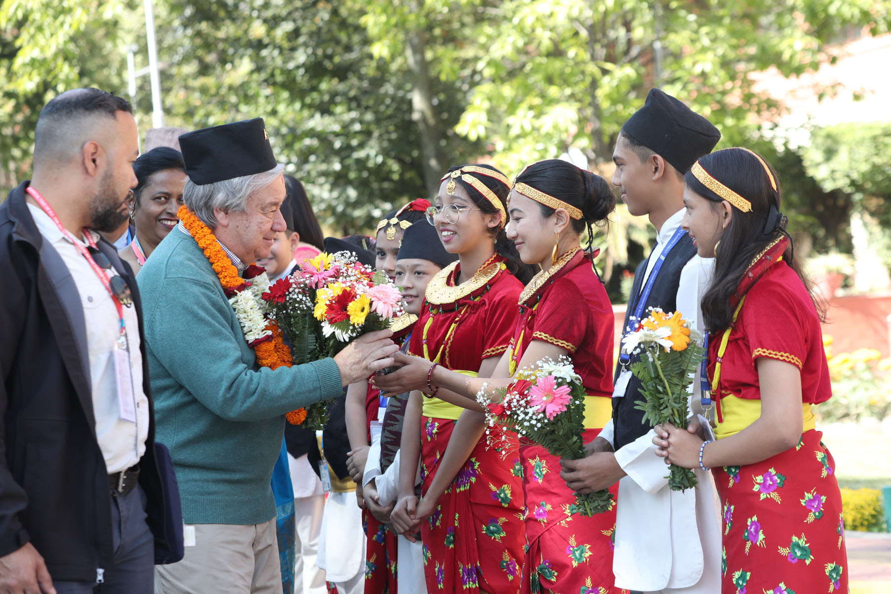 पुल्चोकमा यसरी भयो गुटेरेसको स्वागत (तस्वीरहरू)